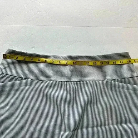 S.C. & Co. Activewear Skort Pale Blue Striped Pockets Side Splits Women’s XL - Picture 7 of 8